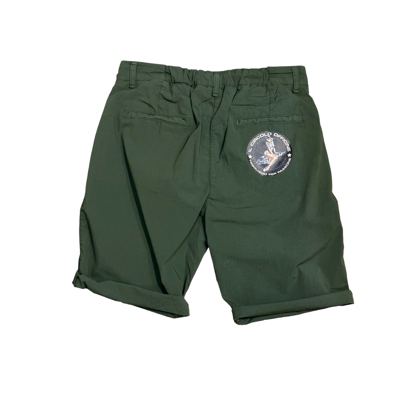 Bermuda verde militare in cotone