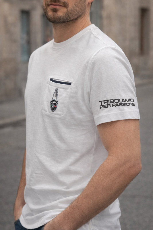 T-Shirt bianca Il Circolo Officine – Triboliamo per Passione