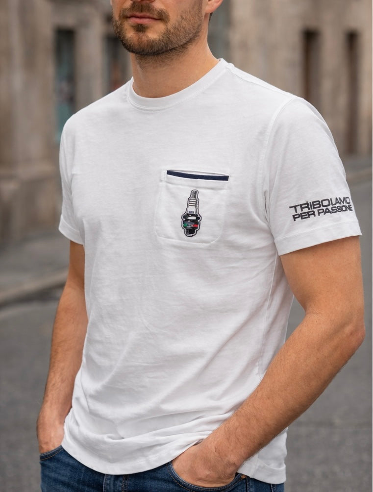 T-Shirt bianca Il Circolo Officine – Triboliamo per Passione
