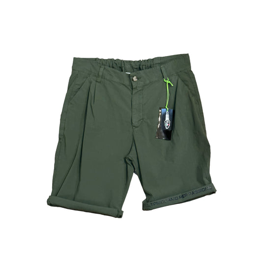 Bermuda verde militare in cotone
