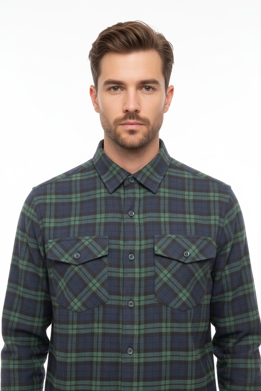 Camicia quadri frontale