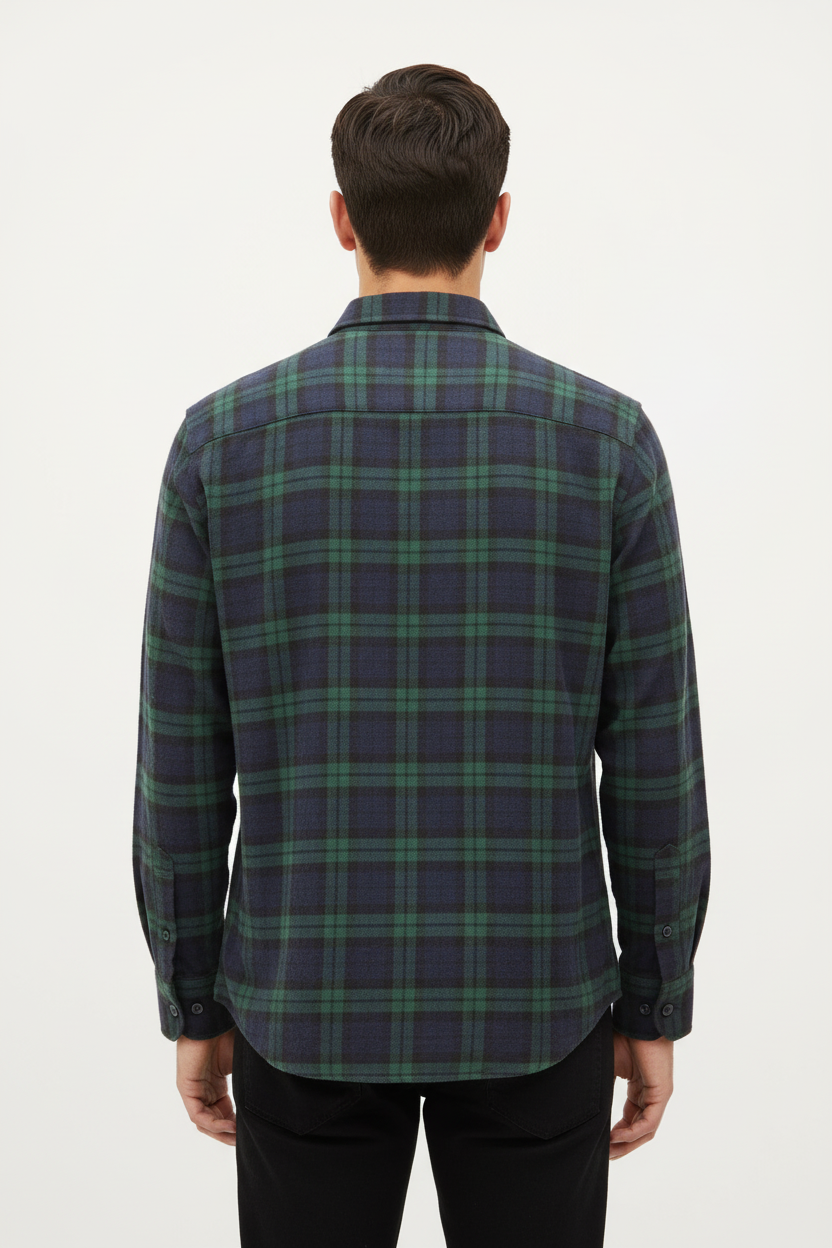 Camicia quadri posteriore