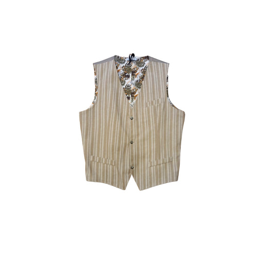 Gilet Gessato Sabbia