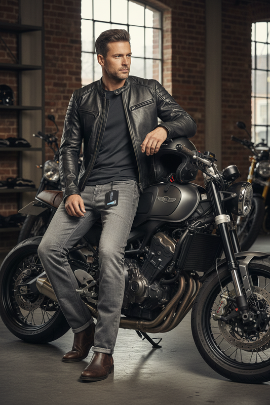 Jeans PMJ Grigio – In moto