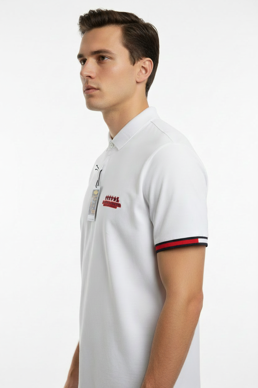 Polo blu laterale