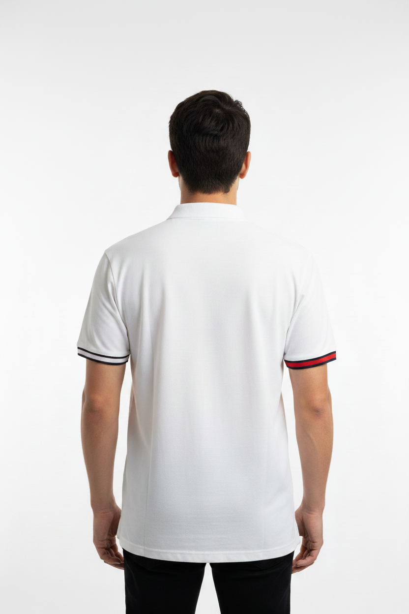 Polo blu retro